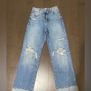 Distressed ripped jeans size 0